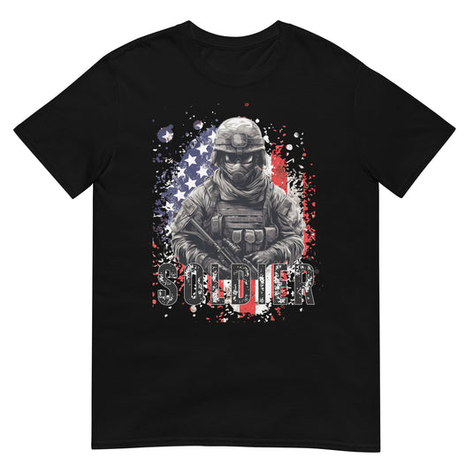 Usa Soldier Flag Shirt Black / S