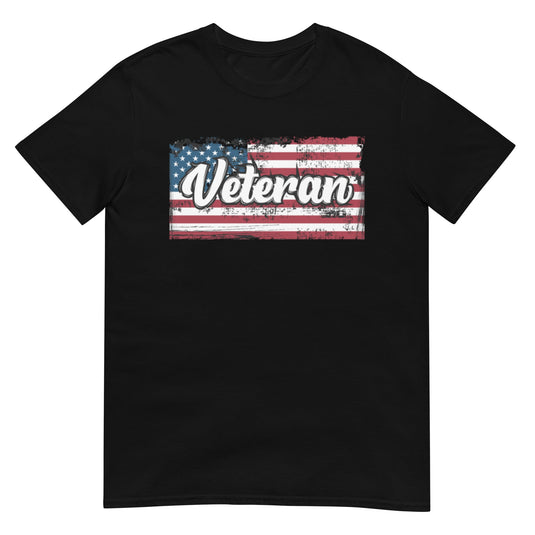 Veteran Usa Flag Shirt Black / S