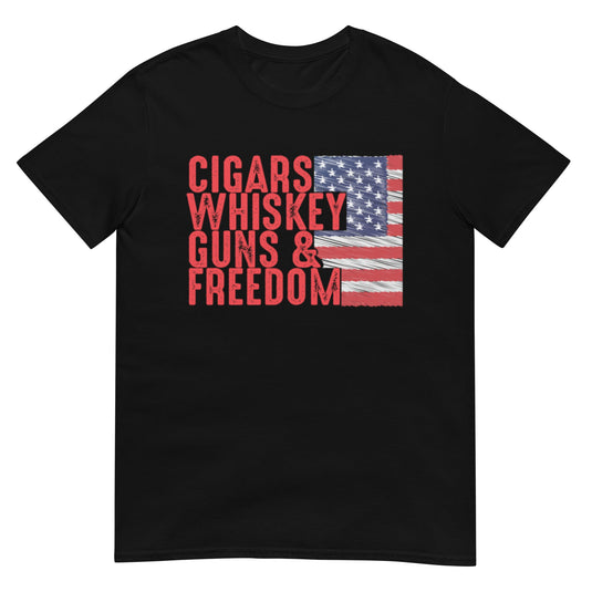 Cigars Whiskey Usa Shirt Black / S