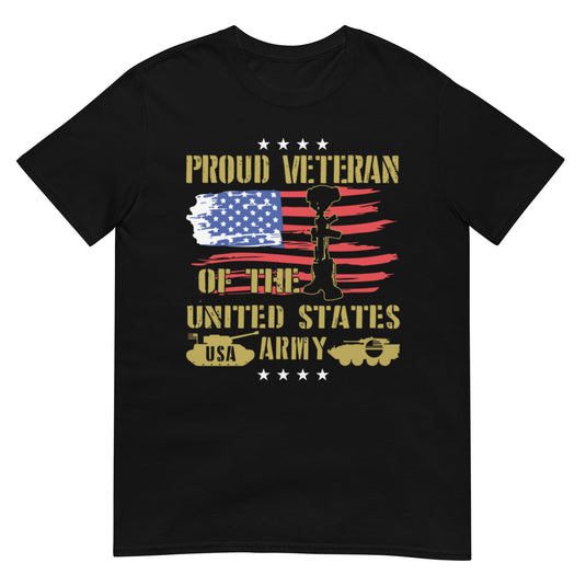 Proud Veteran Usa Shirt Black / S