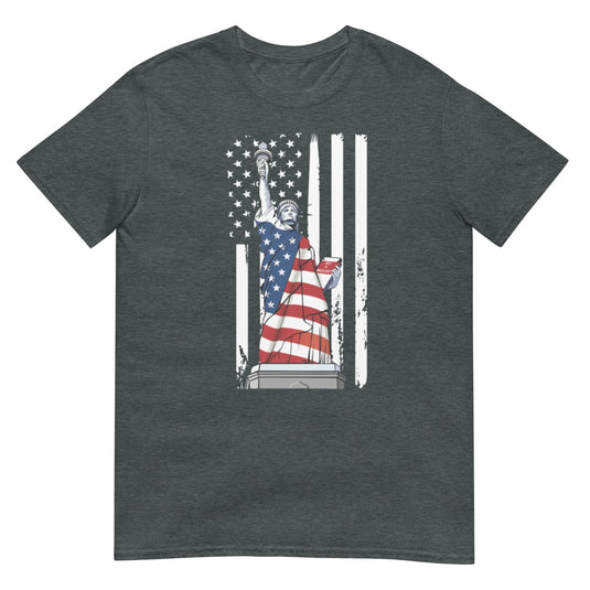 Liberty Flag Usa Shirt Dark Heather / S