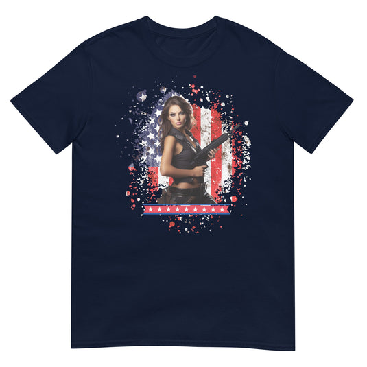 Usa Army Girl Shirt Navy / S