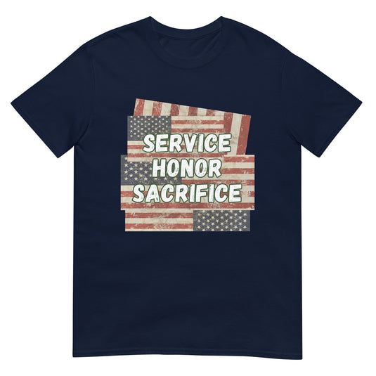 Service Honor Sacrifice Usa Shirt Navy / S