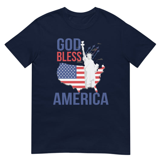 God Bless America Usa Shirt Navy / S