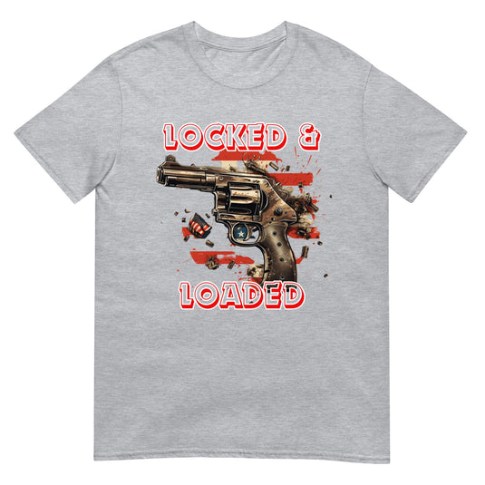 Locked & Loaded Pistol Usa Shirt Sport Grey / S