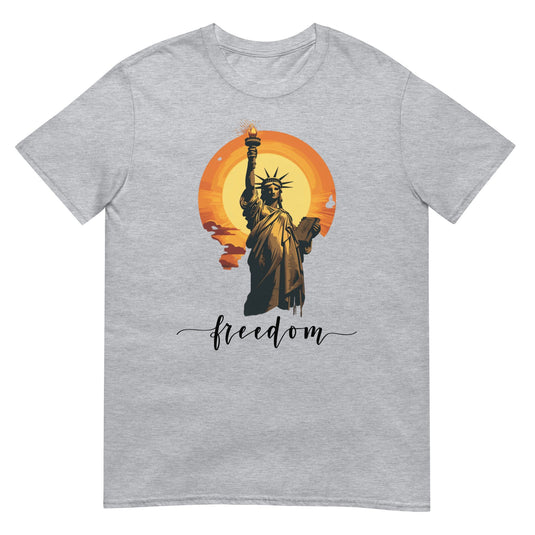 Freedom Statue Of Liberty Usa Shirt Sport Grey / S