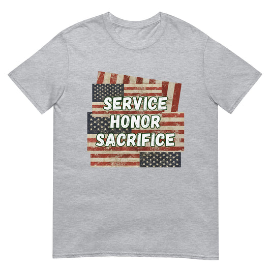 Service Honor Sacrifice Usa Shirt Sport Grey / S