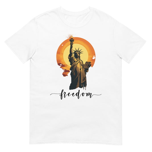 Freedom Statue Of Liberty Usa Shirt White / S
