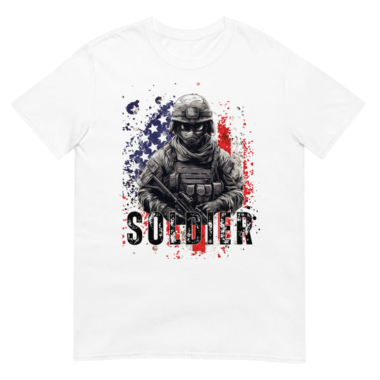 Usa Soldier Flag Shirt White / S