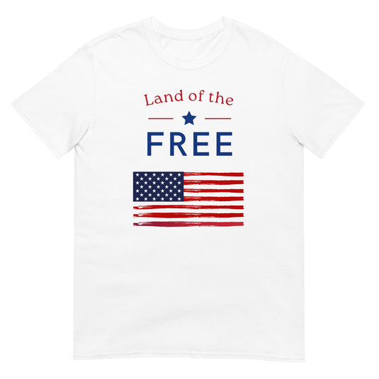 Land Of The Free Usa Shirt White / S