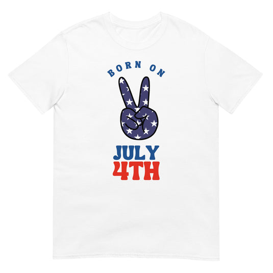 Born On July 4 Usa Shirt White / S