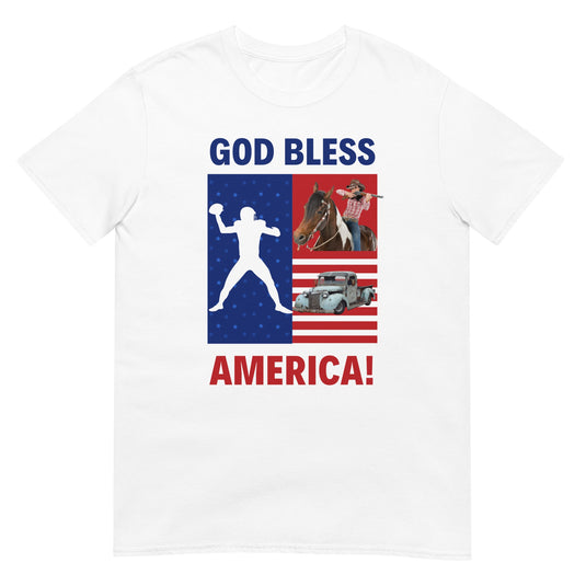 God Bless America Usa Shirt White / S