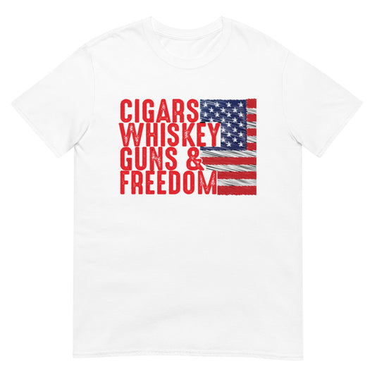 Cigars Whiskey Usa Shirt White / S